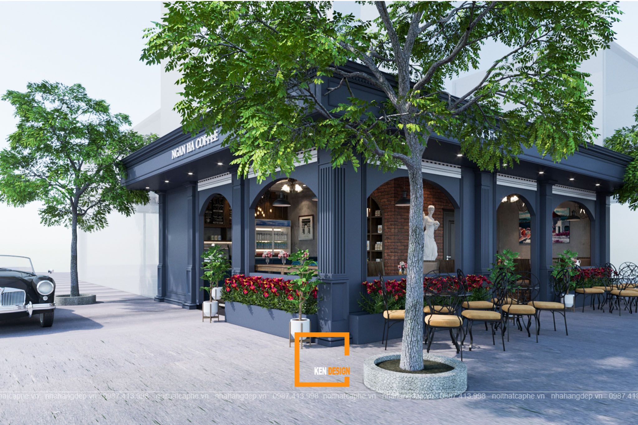 Thiết kế quán cafe tân cổ điển