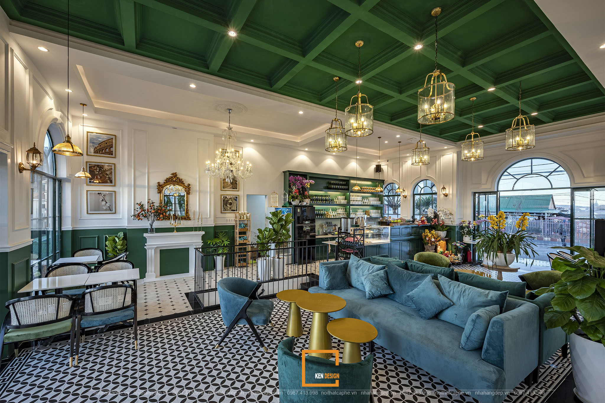 Decor quán cafe tân cổ điển