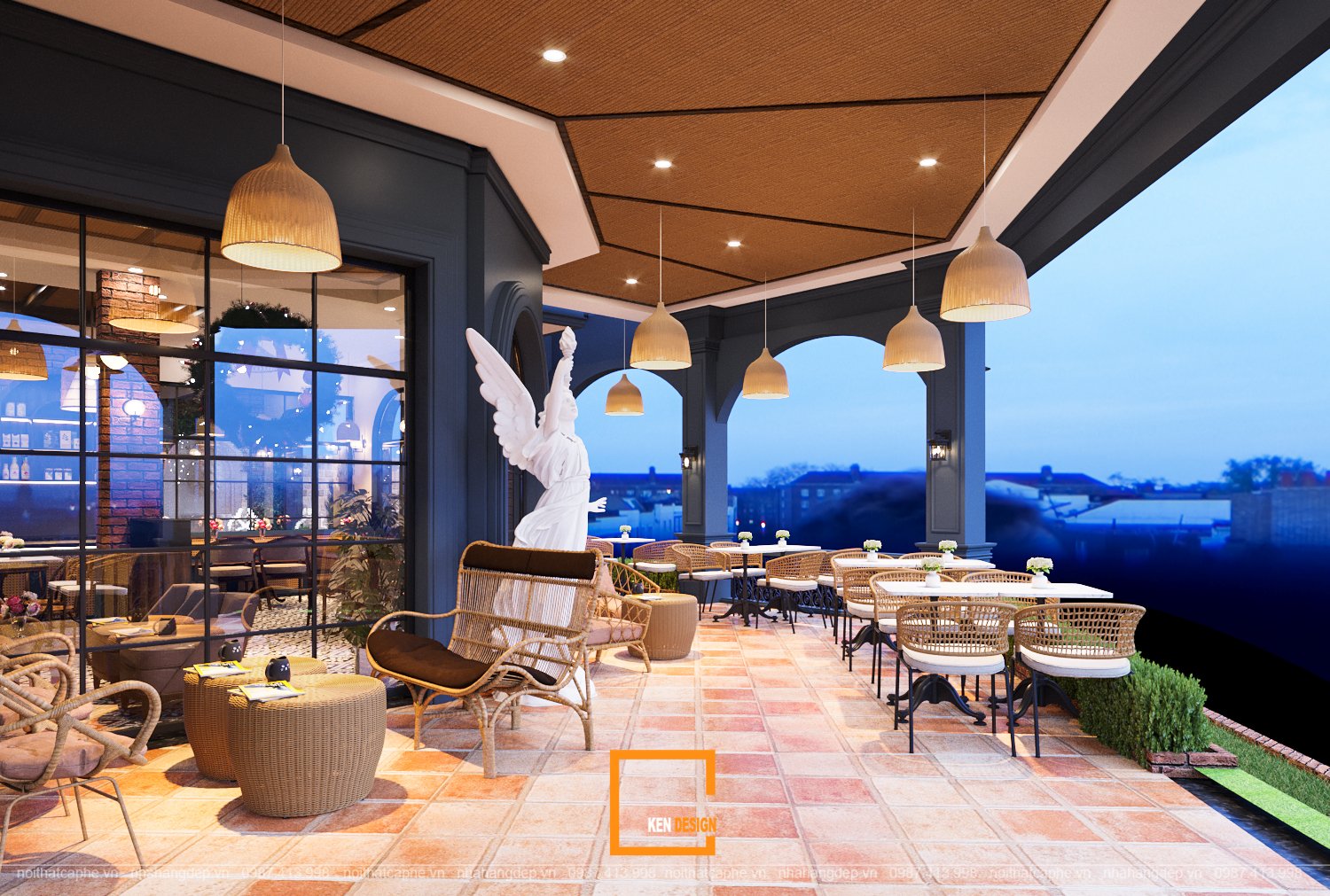 Thiết kế nội thất quán cafe tân cổ điển