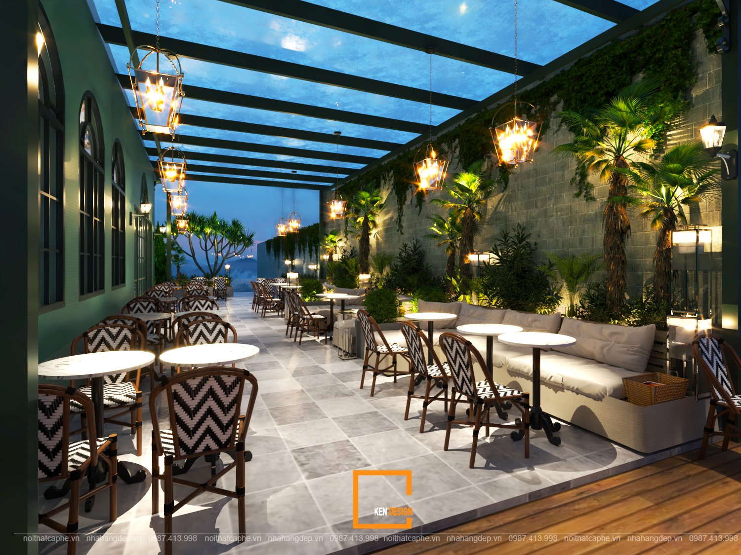 Đèn treo cho quán cafe tân cổ điển 