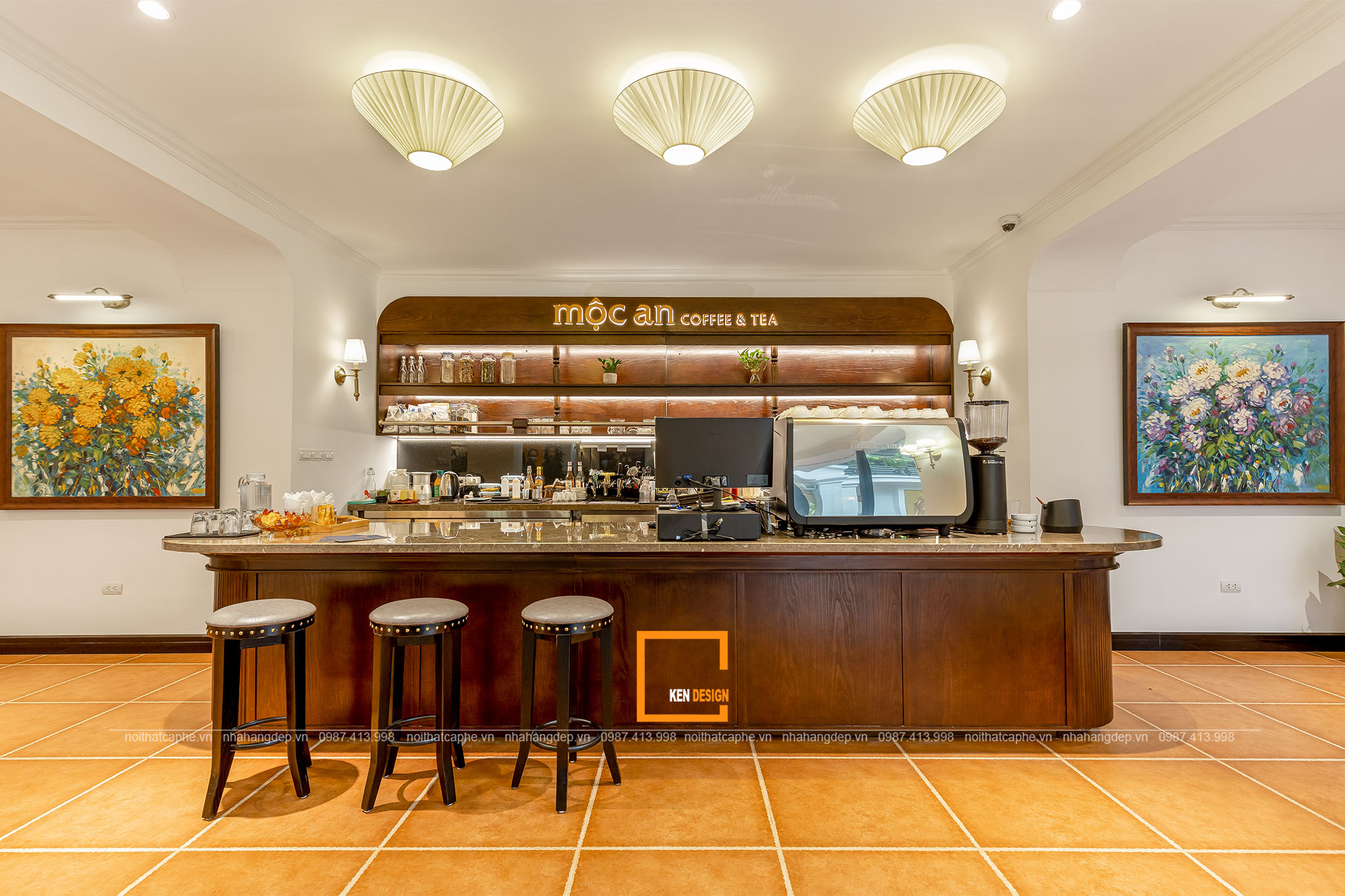 Thiết kế nội thất quán cafe Mộc An