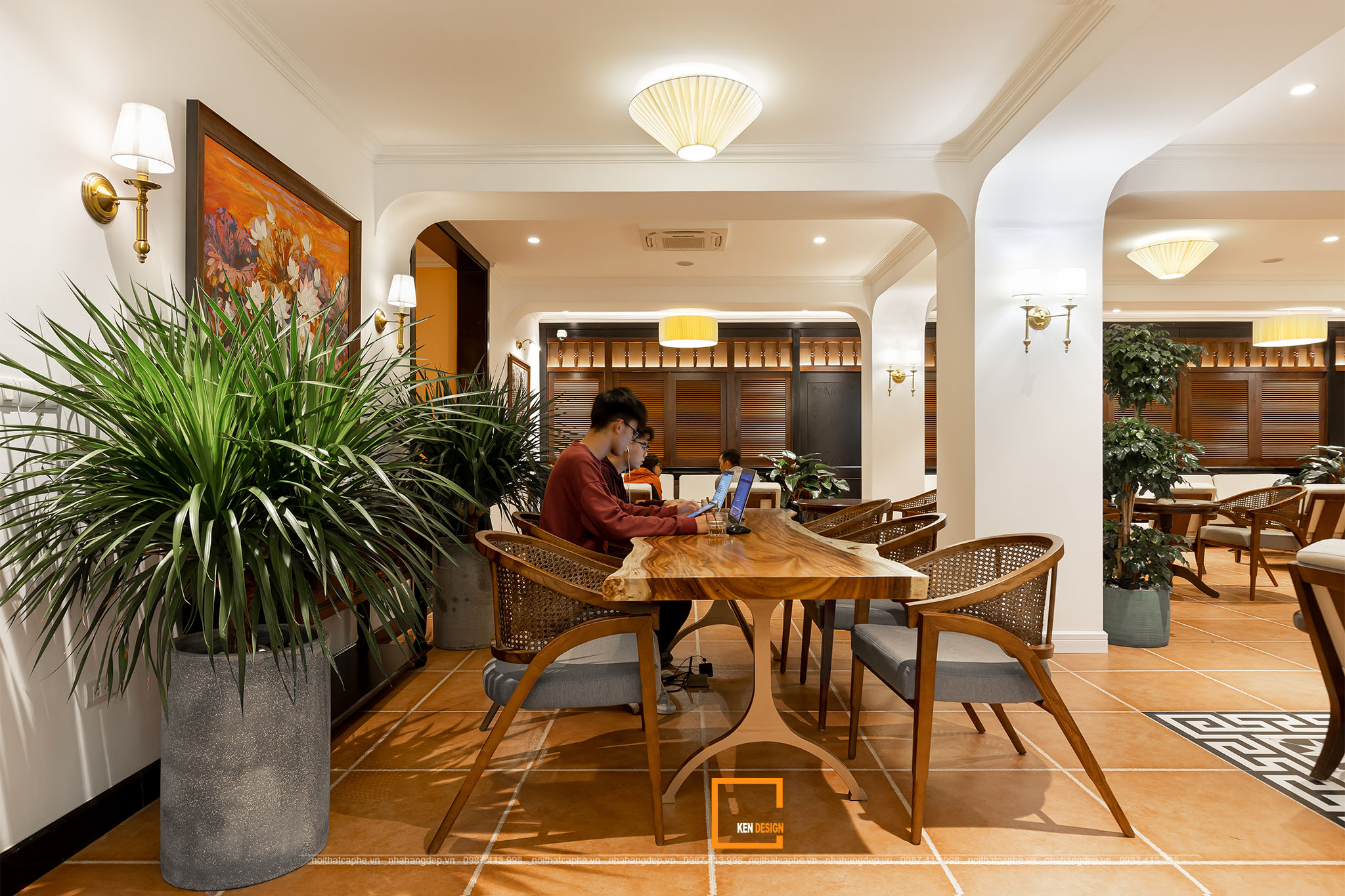 Thiết kế nội thất quán cafe Mộc An