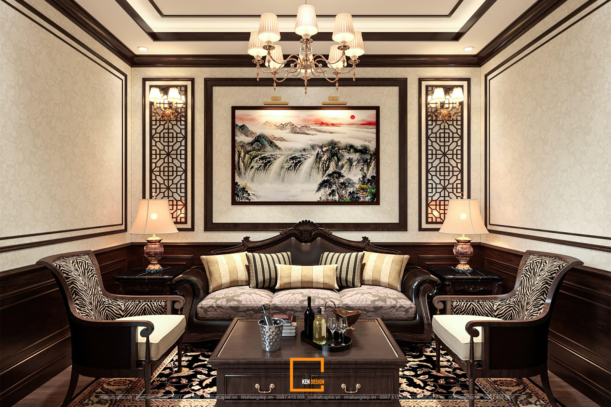 thiết kế nội thất nhà hàng sưa trắng