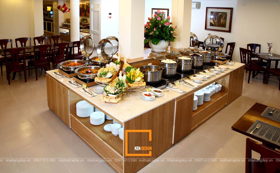 nội thất nhà hàng chay