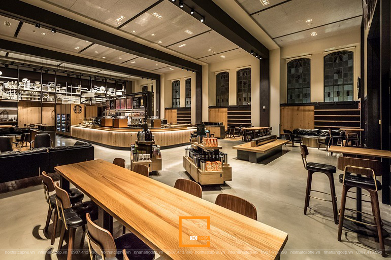 thiết kế cửa hàng Starbucks