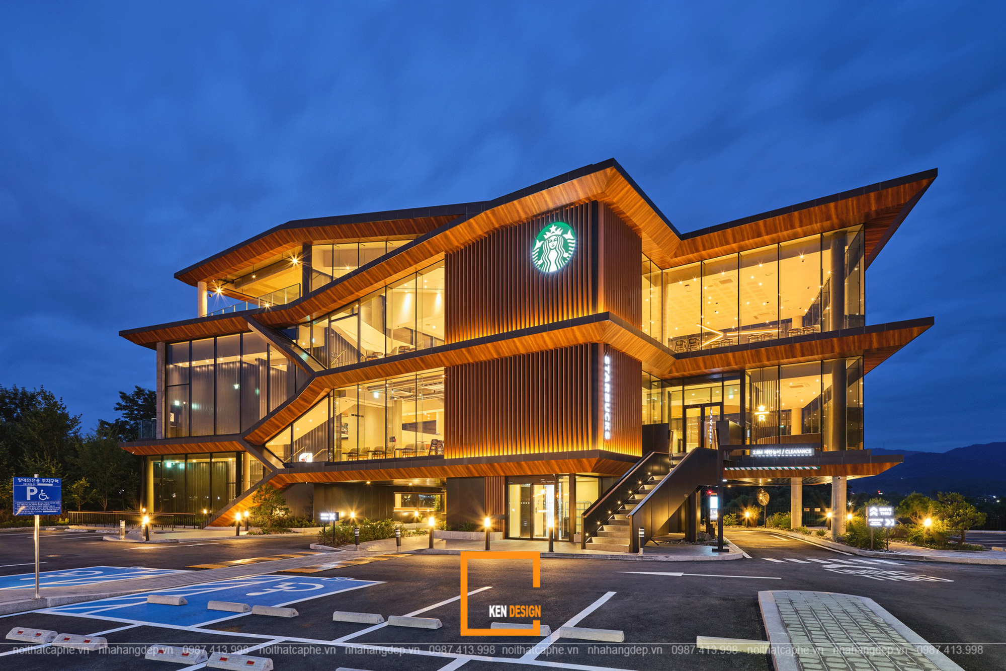 thiết kế cửa hàng Starbucks