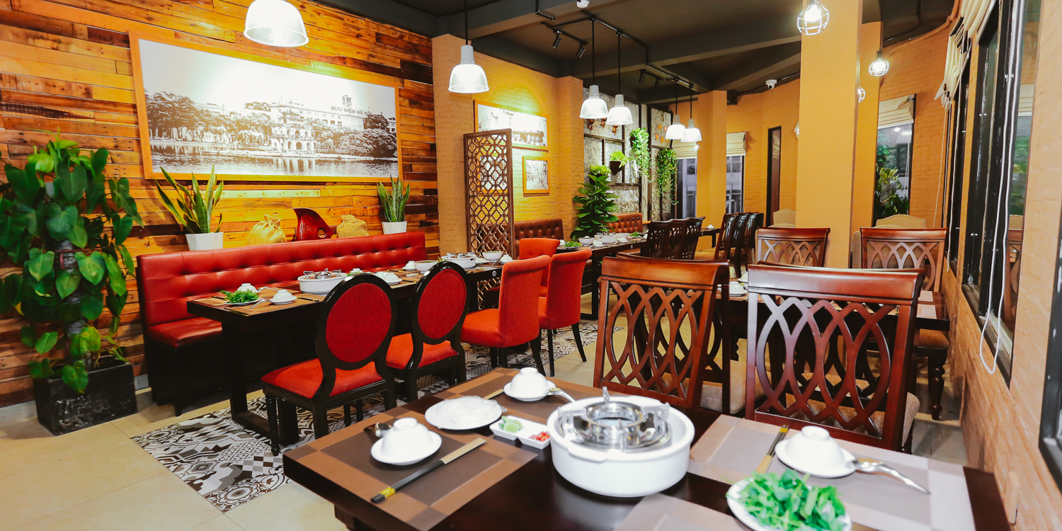 thiết kế nhà hàng chả cá