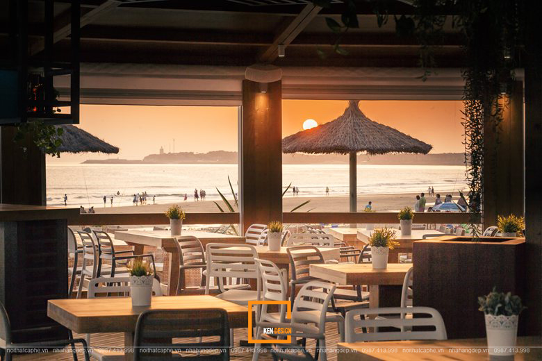 thiết kế quán cafe ven biển