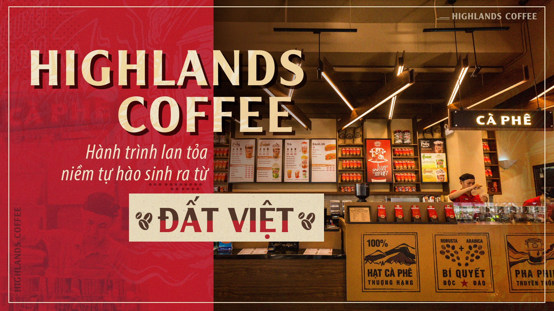 thiết kế quán cafe Highlands Coffee