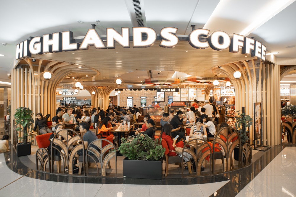 thiết kế quán cafe Highlands Coffee