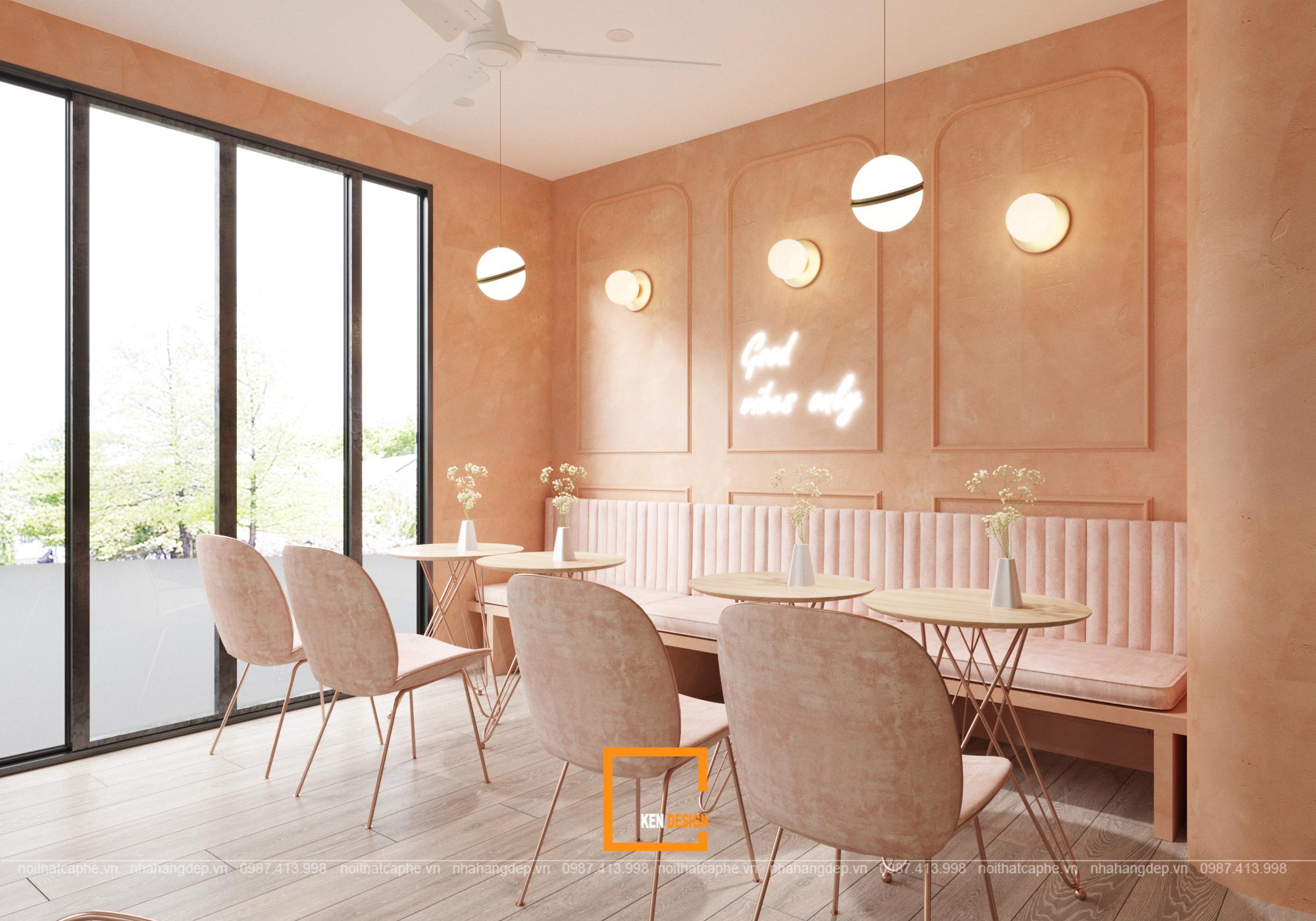 nội thất quán cà phê Kat Coffee & Tea