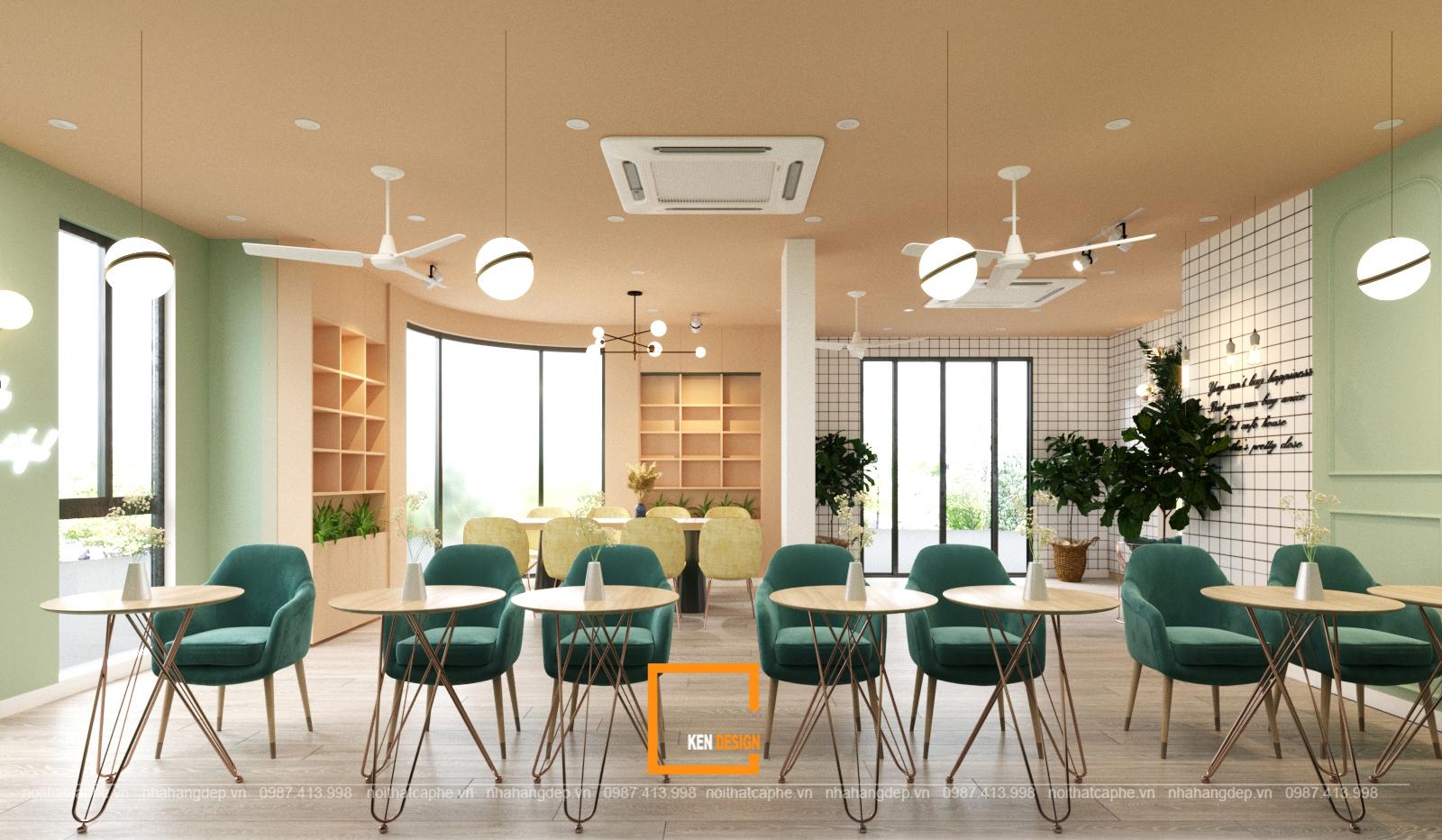 nội thất quán cà phê Kat Coffee & Tea