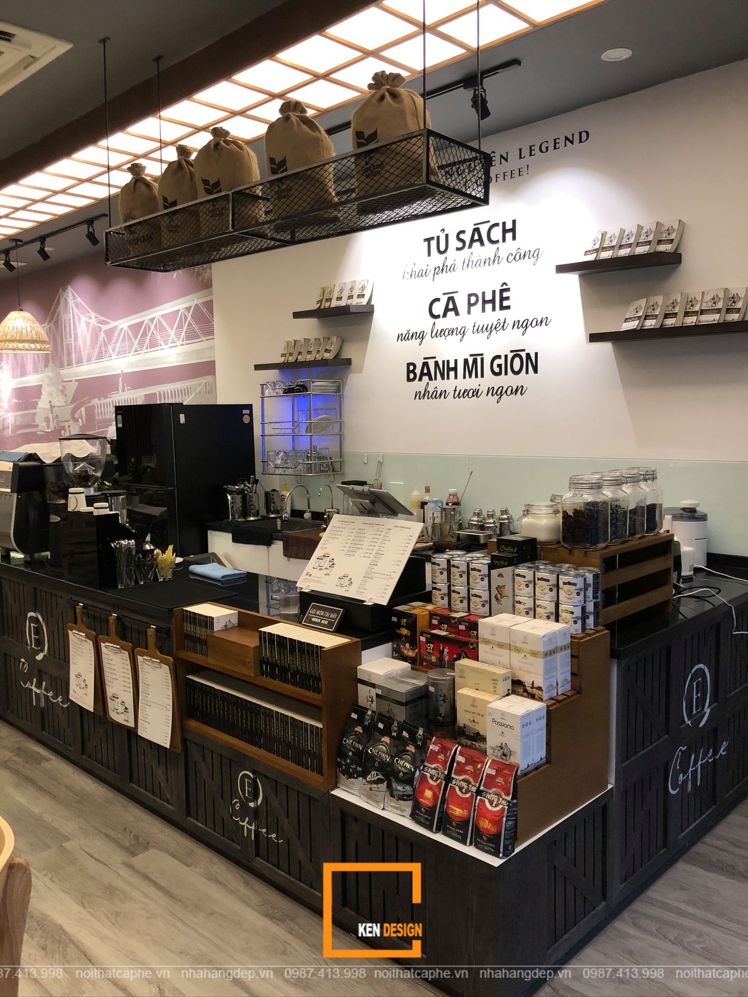 nội thất quán cafe Trung Nguyên E-Coffee