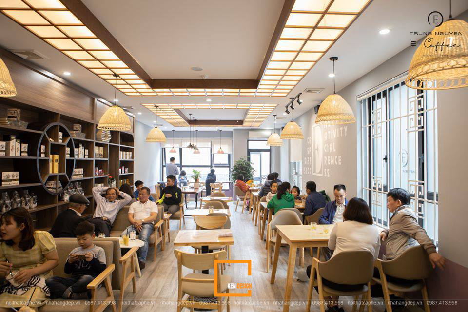 nội thất quán cafe Trung Nguyên E-Coffee