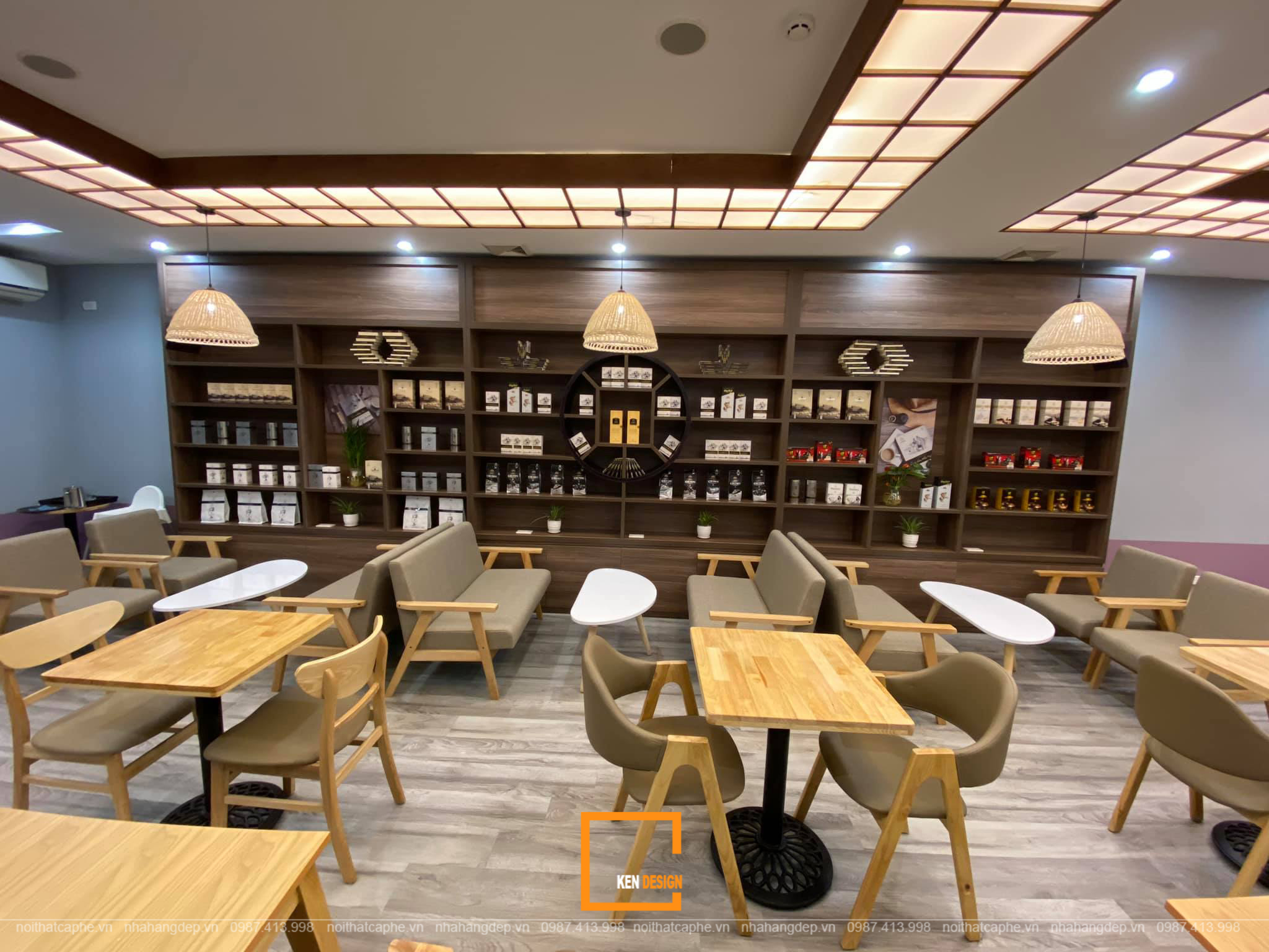 nội thất quán cafe Trung Nguyên E-Coffee