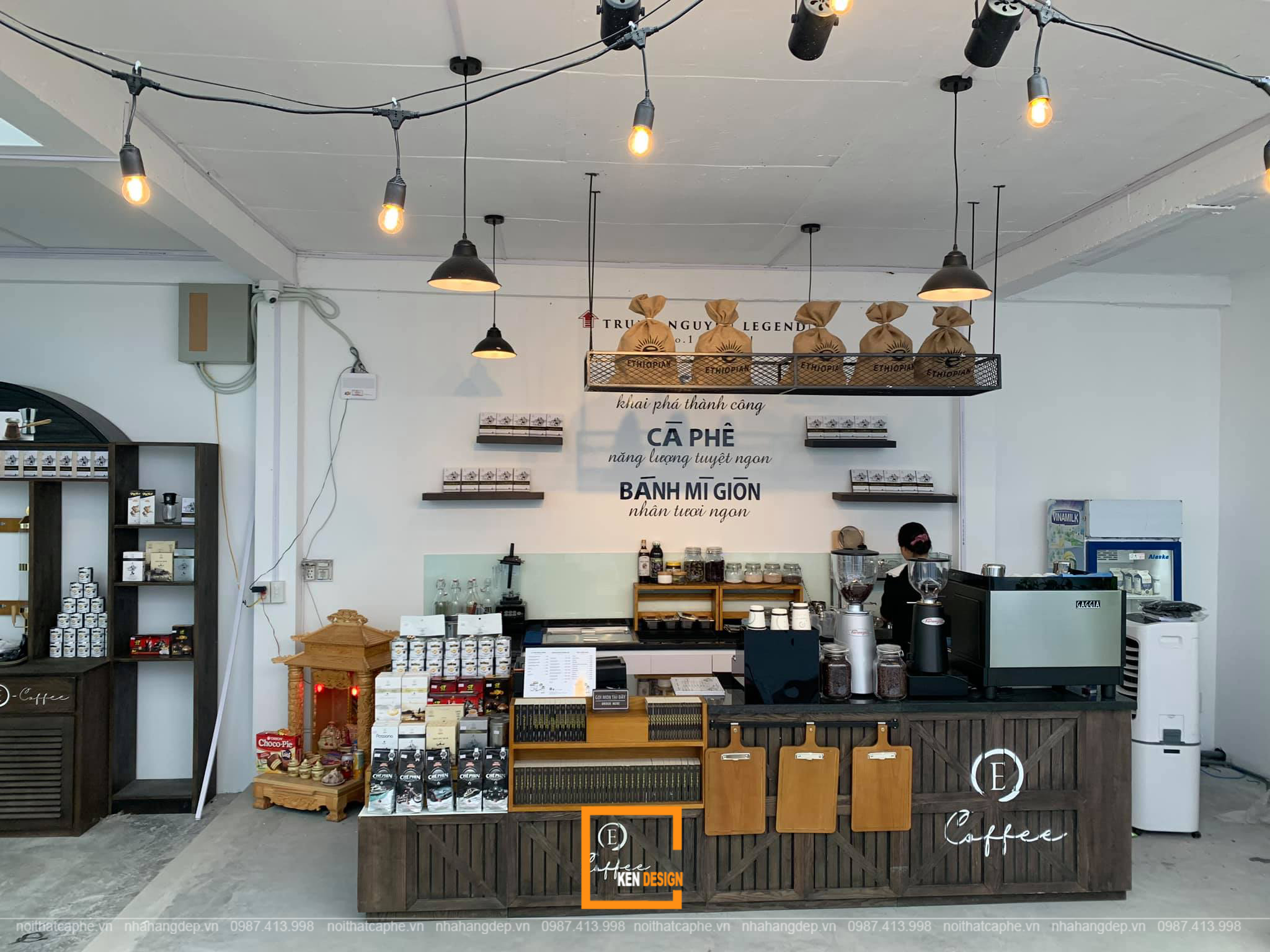 nội thất quán cafe Trung Nguyên E-Coffee