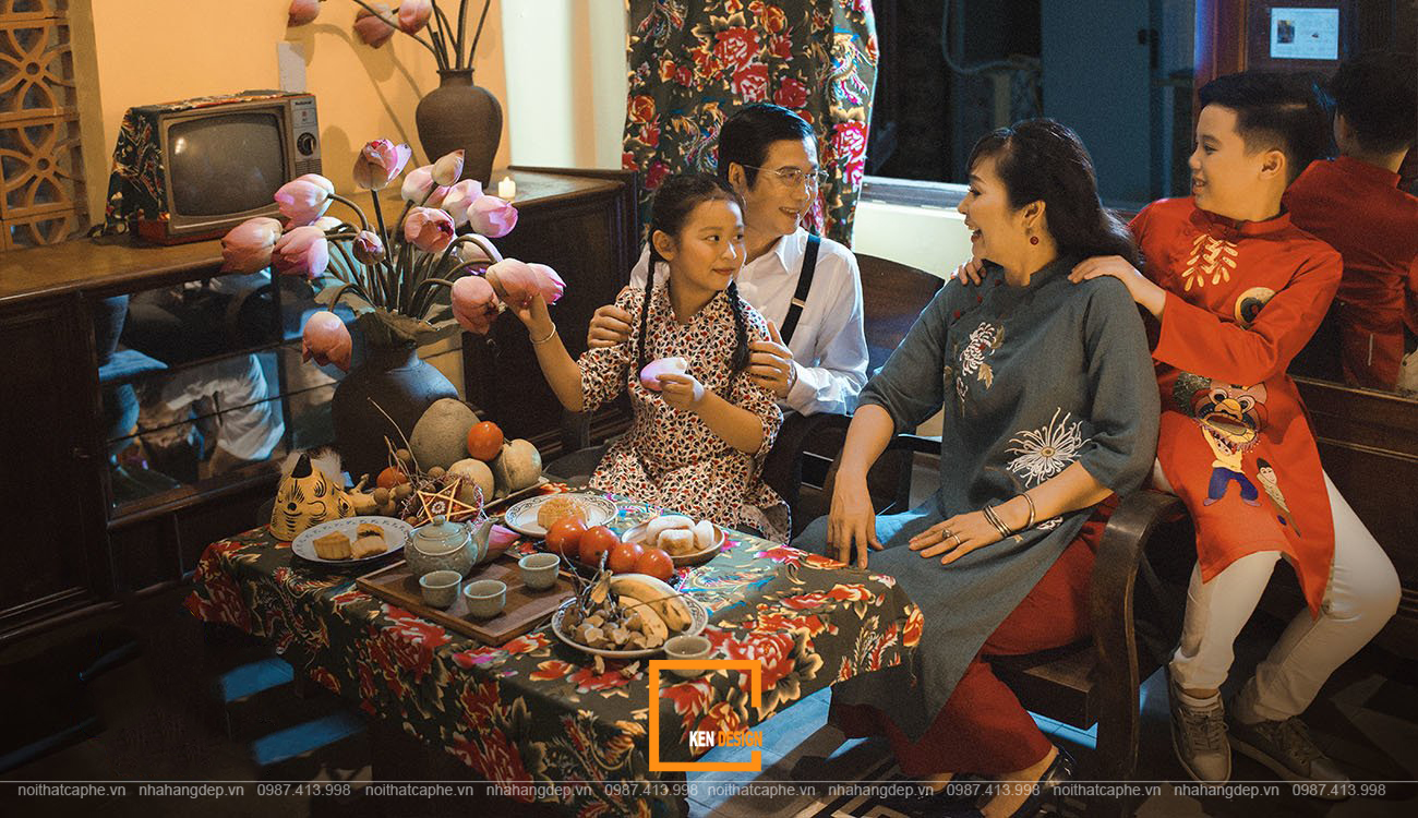 không gian nhà hàng bò tơ quán mộc