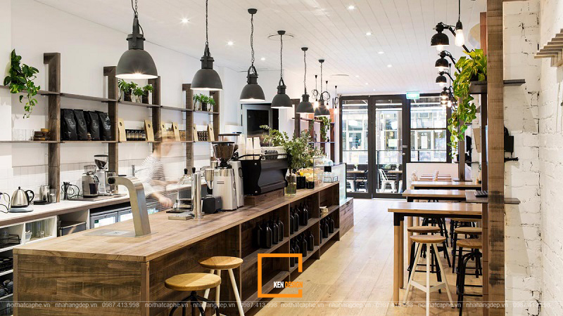 thiết kế nội thất quán cafe nhà ống