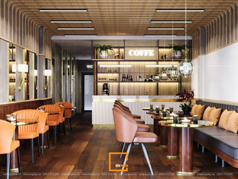 thiết kế nội thất quán cafe nhà ống