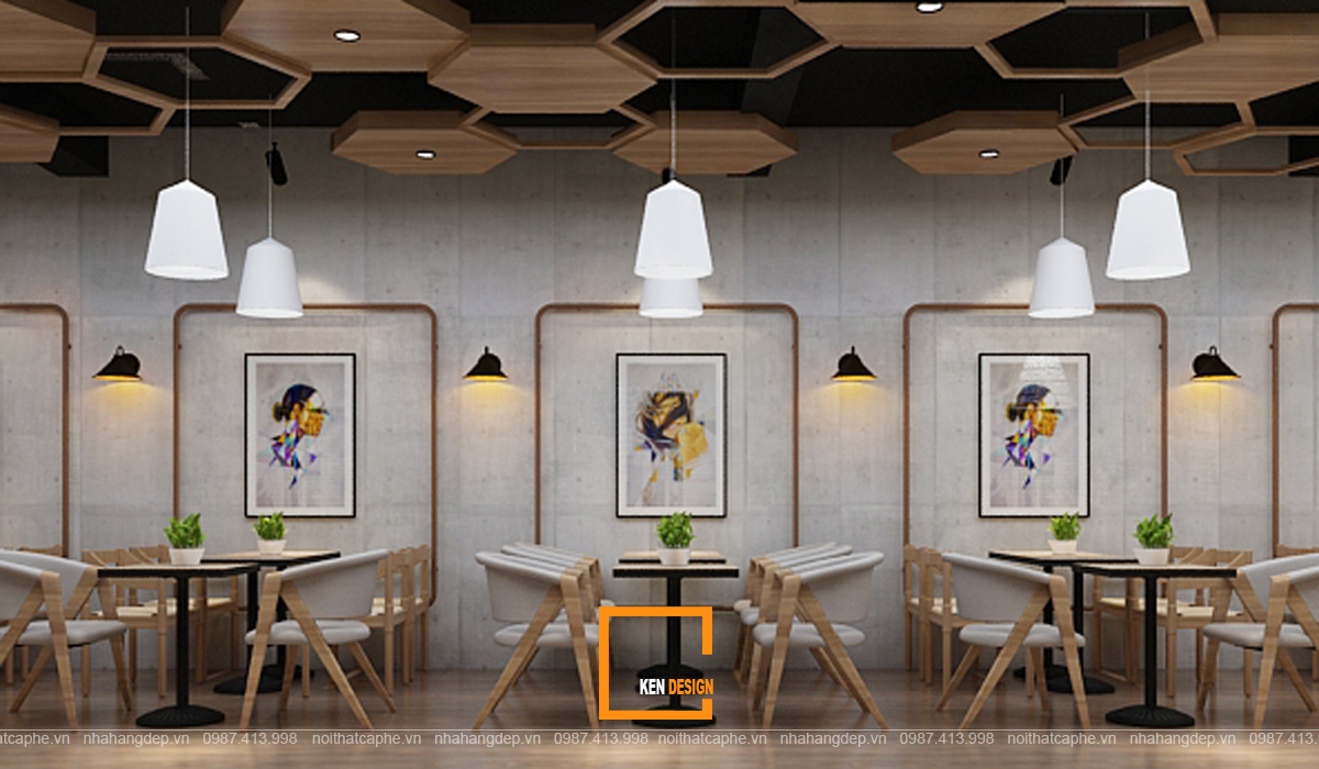 thiết kế nội thất quán cafe nhà ống