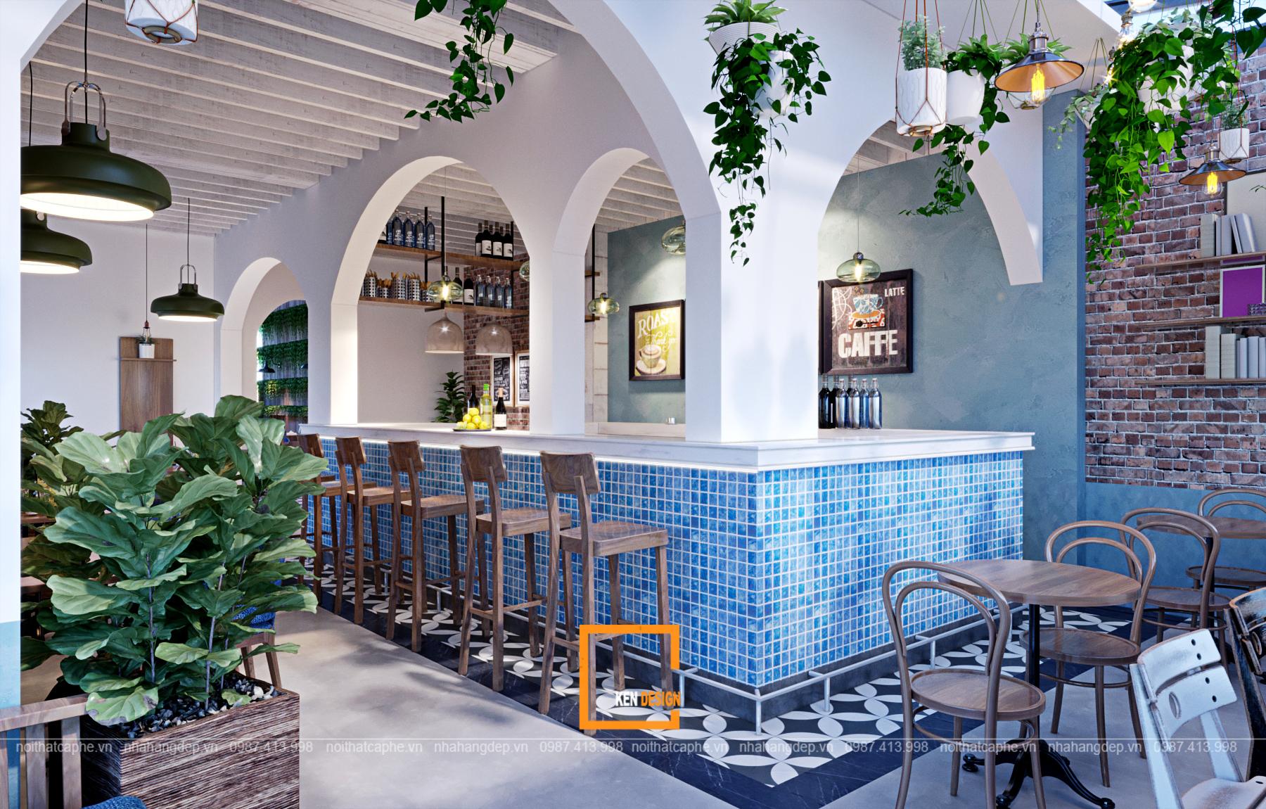 thiết kế nội thất quán cafe nhà ống