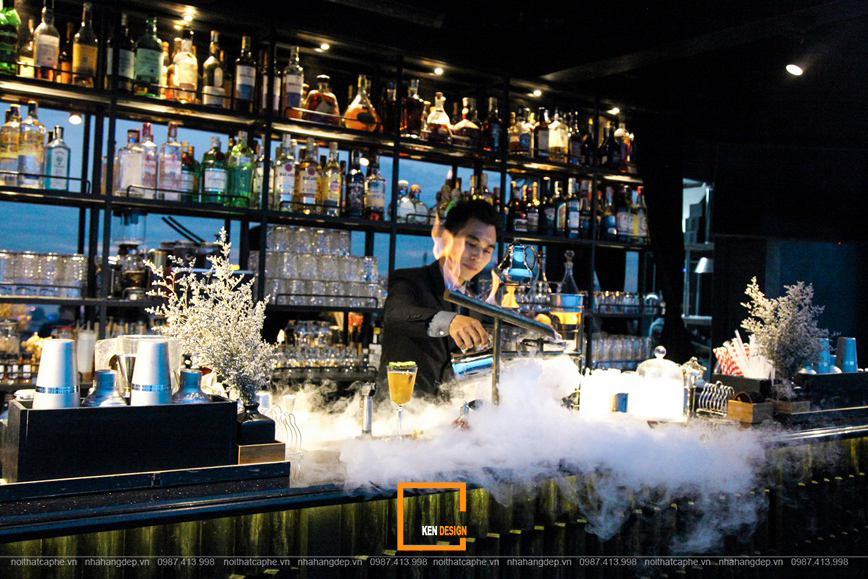 thiết kế nội thất quán bar rooftop