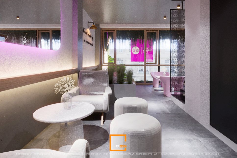 thiết kế nội thất quán cafe Le Petit Moment