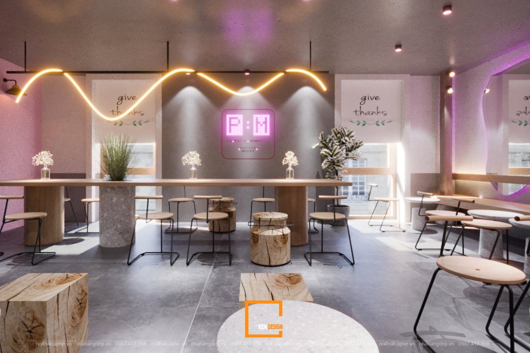 thiết kế nội thất quán cafe Le Petit Moment