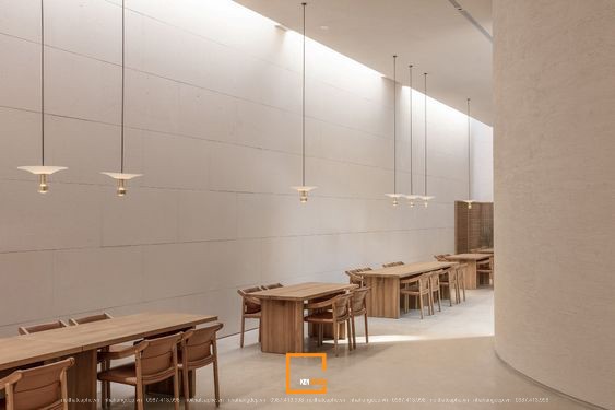 thiết kế nội thất quán cafe phong cách tối giản