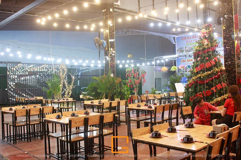 thiết kế nội thất quán nhậu sân vườn