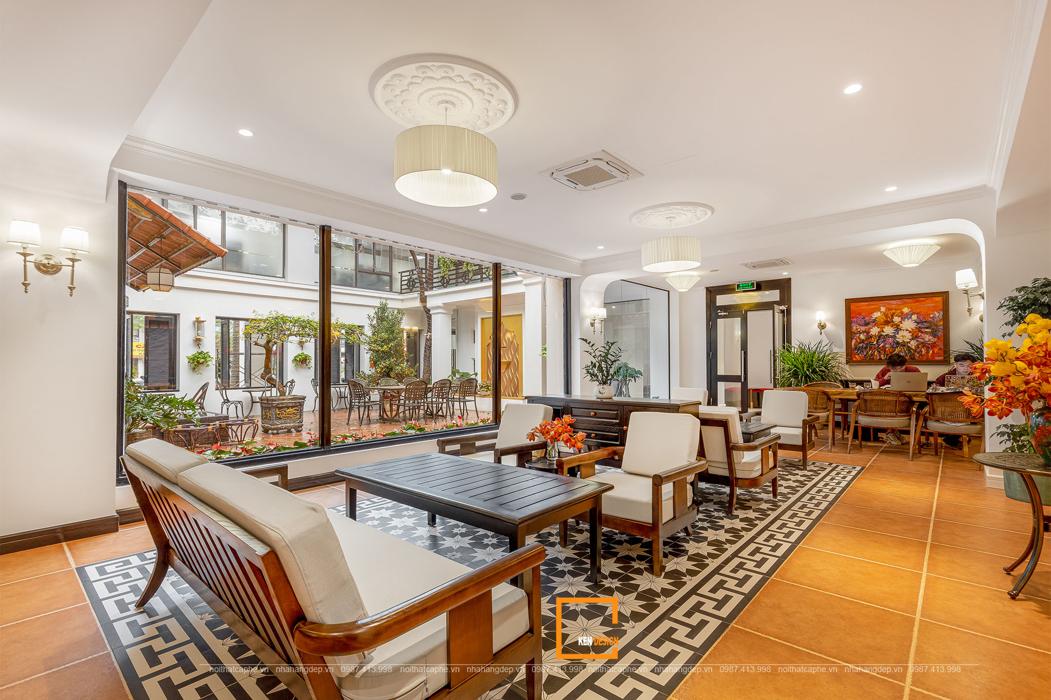 thiết kế quán cafe phong cách