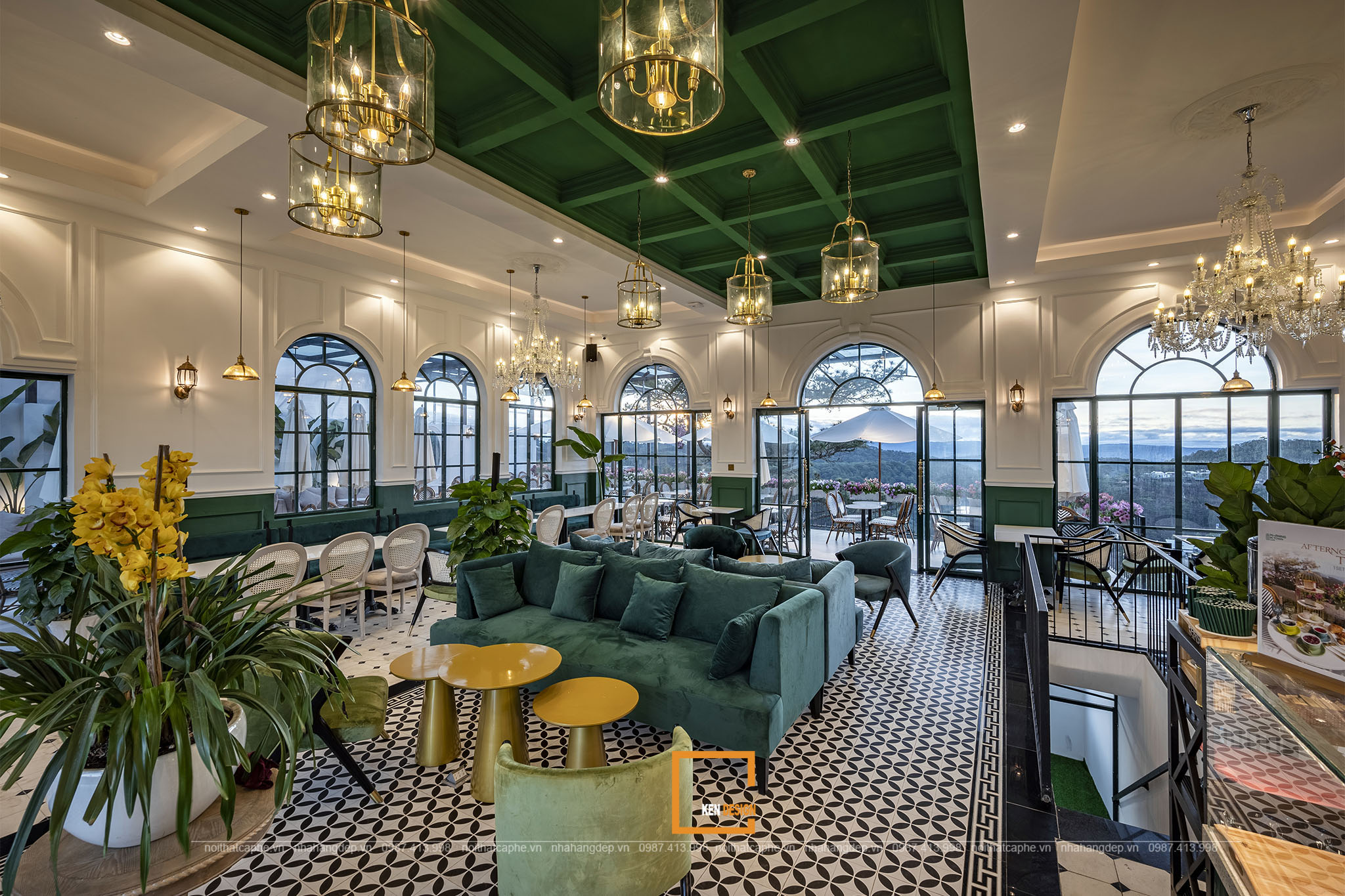 thiết kế quán cafe phong cách