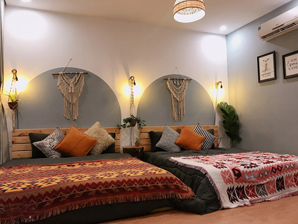 phong cách trang trí phòng ngủ homestay