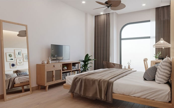 phong cách trang trí phòng ngủ homestay