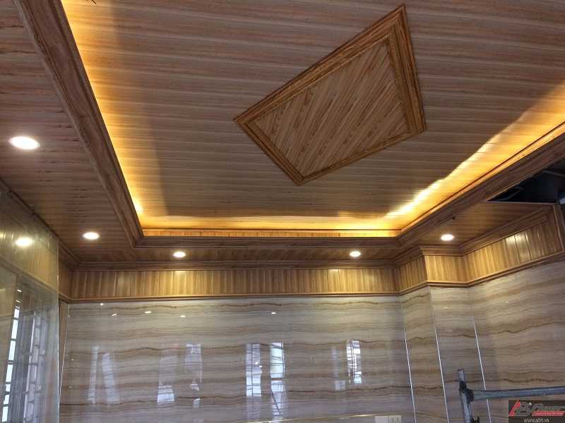 mẫu trần nhựa giả gỗ