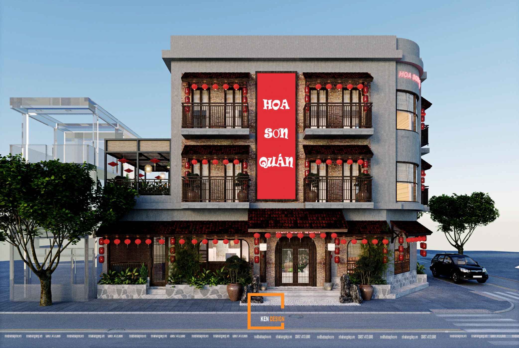 Thiết kế Nhà hàng Hoa Sơn Quán