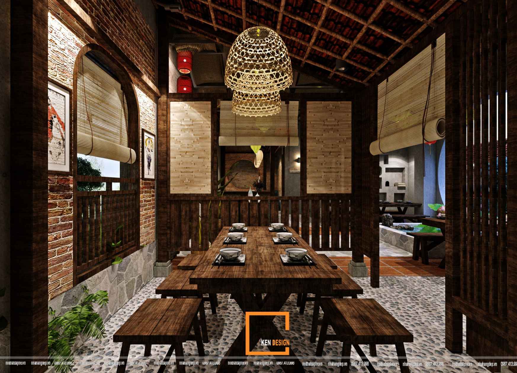 Thiết kế nhà hàng Hoa Sơn Quán
