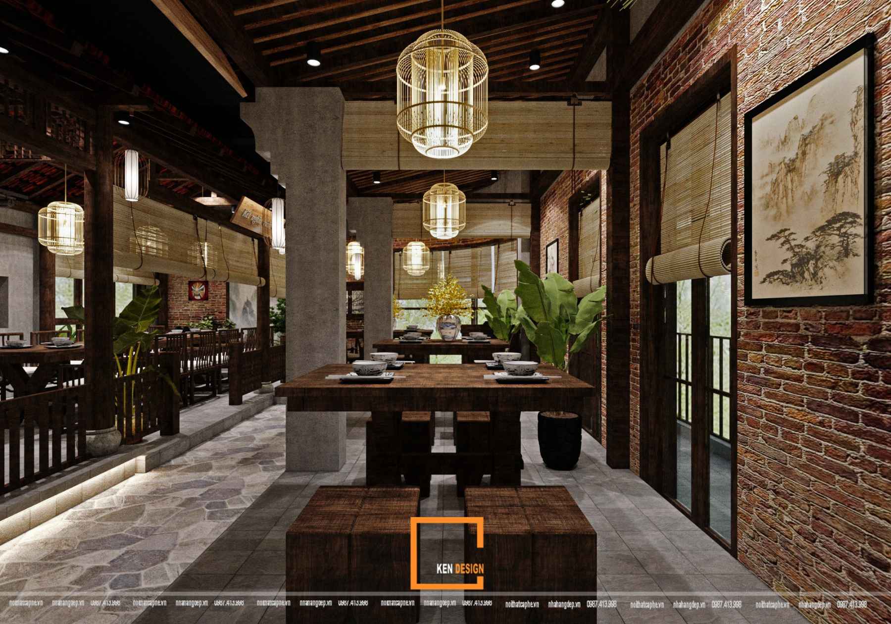 Thiết kế nhà hàng Hoa Sơn Quán