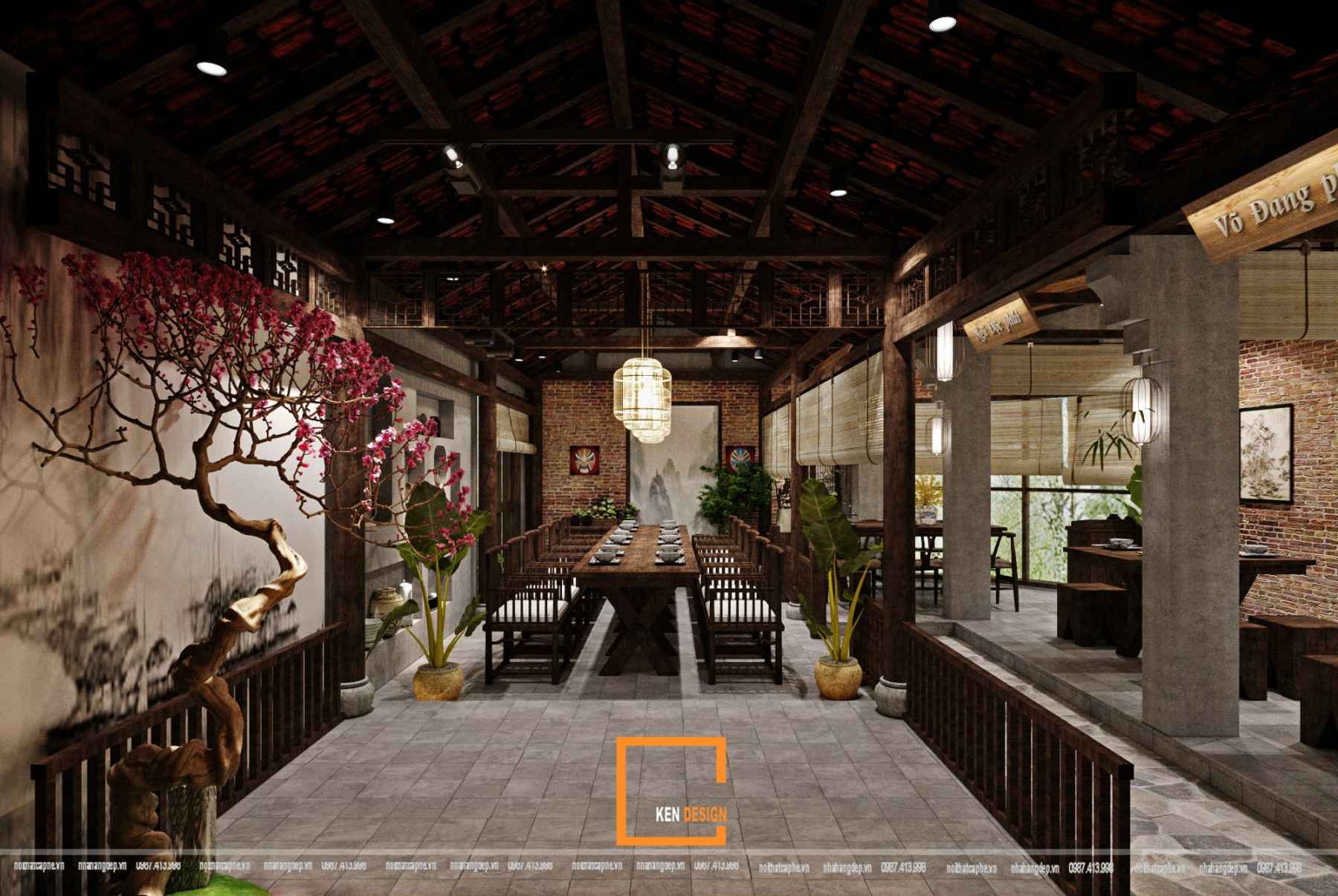 Thiết kế nhà hàng Hoa Sơn Quán