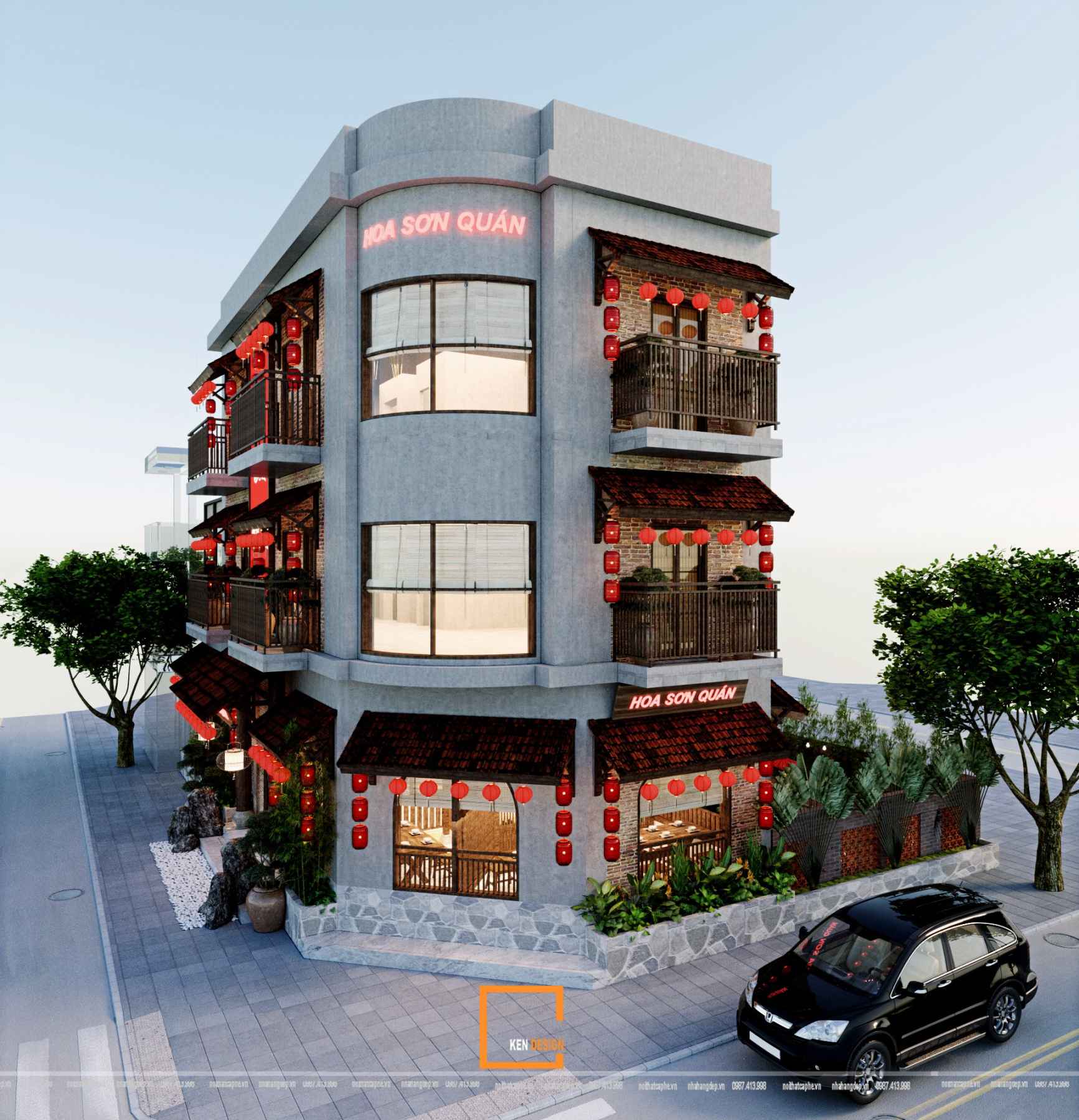 Thiế kế Nhà hàng Hoa Sơn Quán