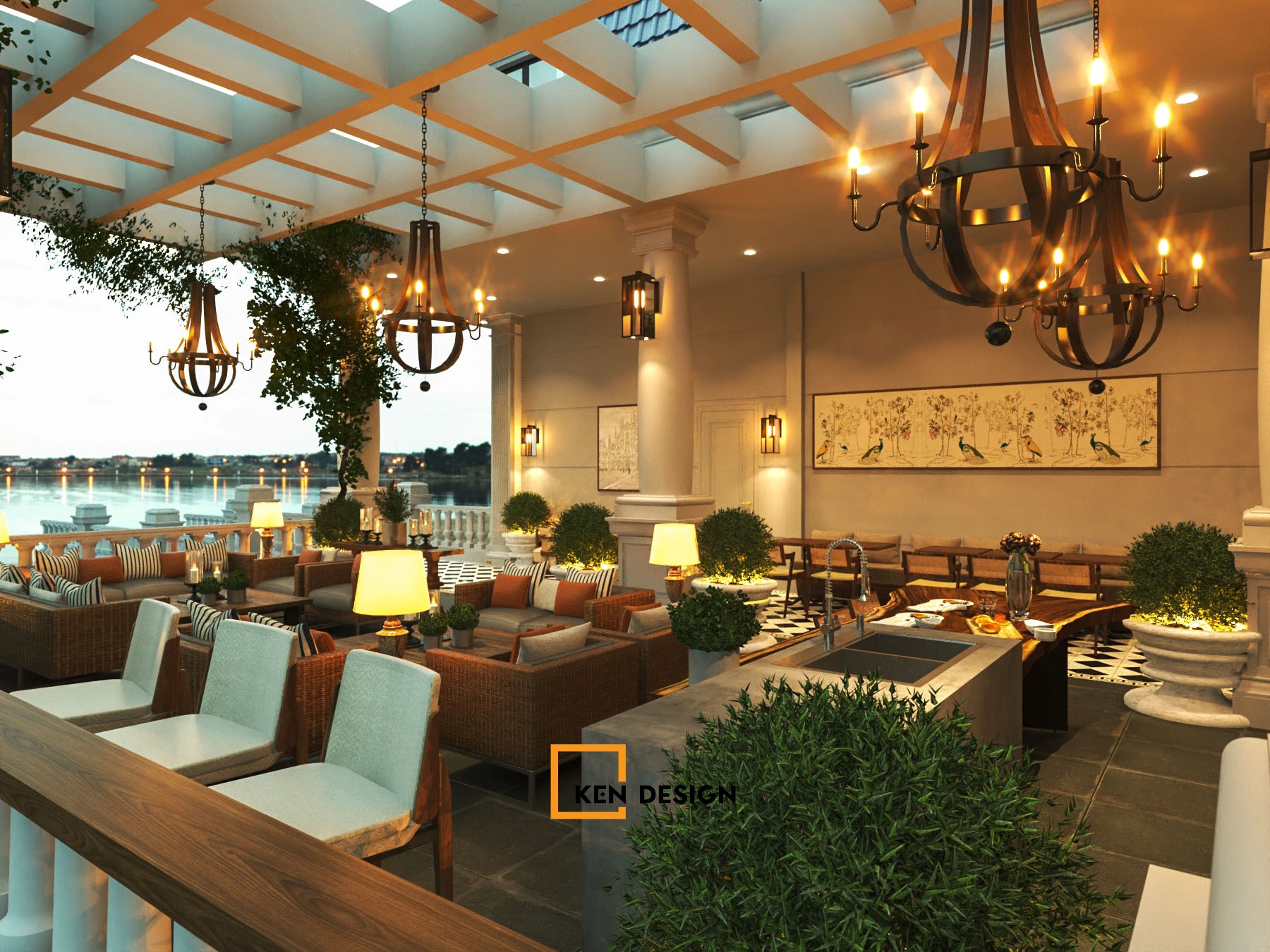 Thiết kế bar gia đình
