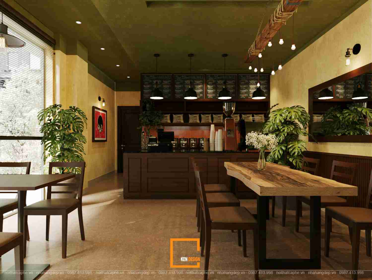 Thiết kế quán cafe Tic Coffee