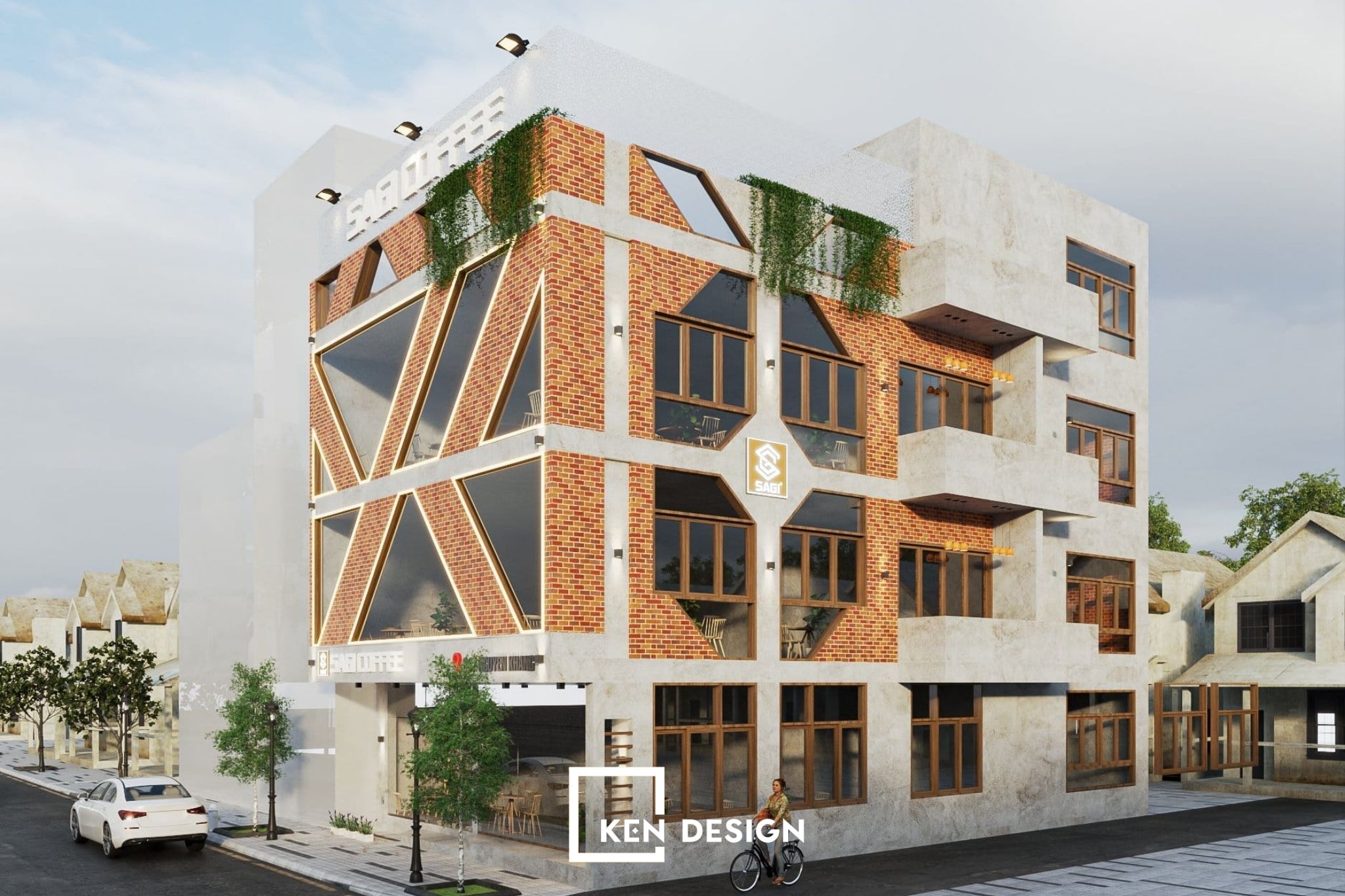 Thiết kế SaGi Coffee - Cảm hứng từ phong cách Industrial