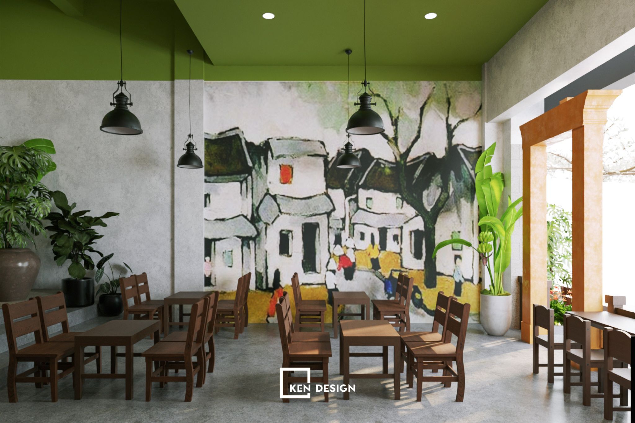 Thiết kế quán Retro cafe