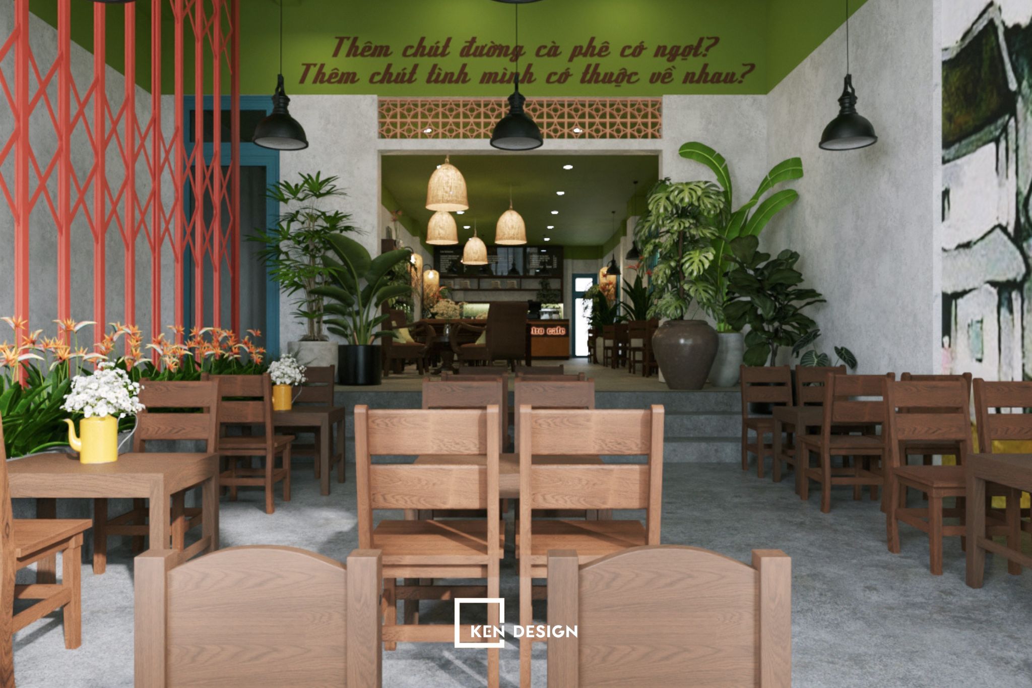 Thiết kế quán Retro cafe