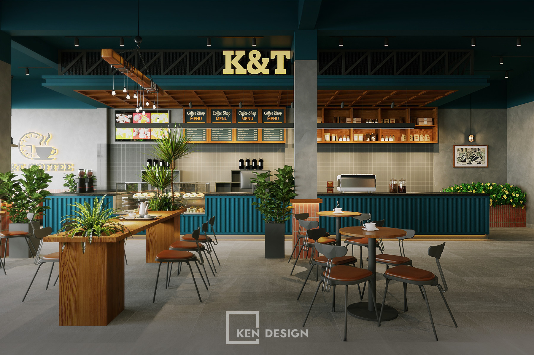 Thiết kế quán cafe K&T Quy Nhơn -Bình Định