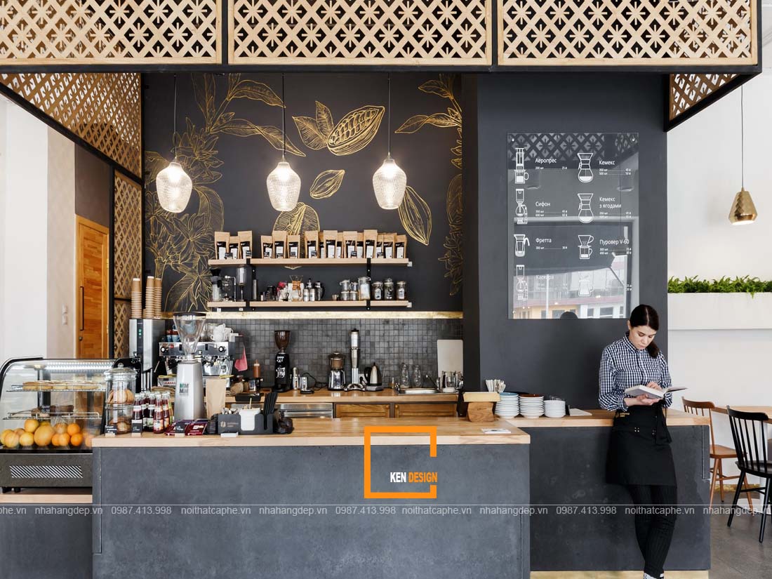 mẫu thiết kế quán cafe nhỏ xinh