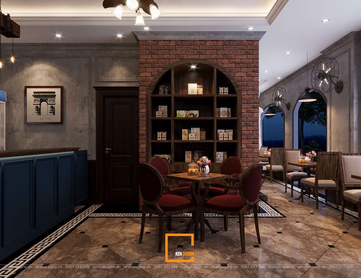 mẫu thiết kế quán cafe nhỏ xinh