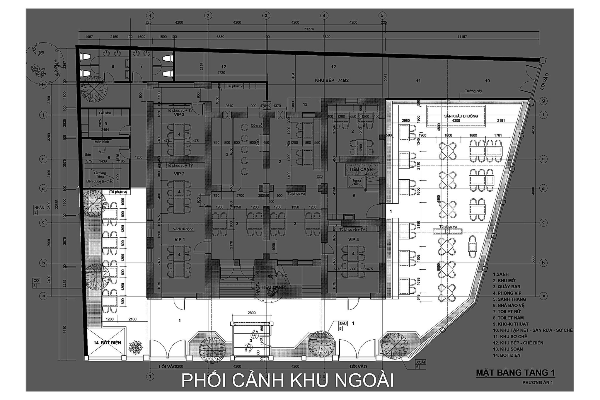 Thiết kế tổ hợp nhà hàng & triển lãm tranh - Luart