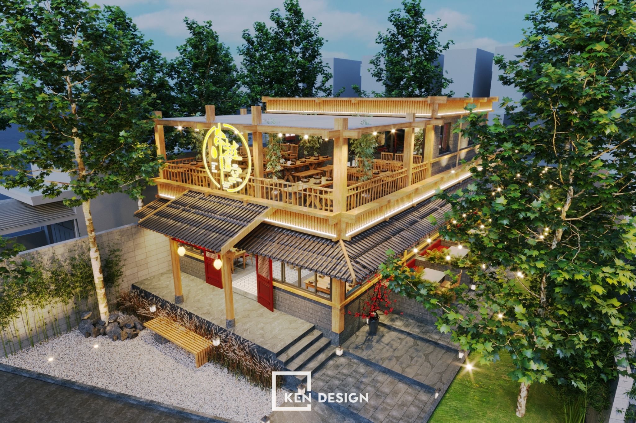 thiết kế nhà hàng Chuan Yue Shi Kong